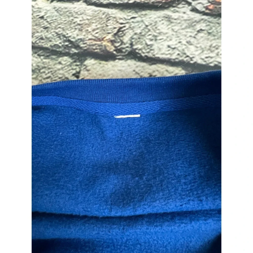 Buffalo Football Sweatshirt Blue Graphic Raglan Pullover Pocket Womens L - Picture 4 of 6